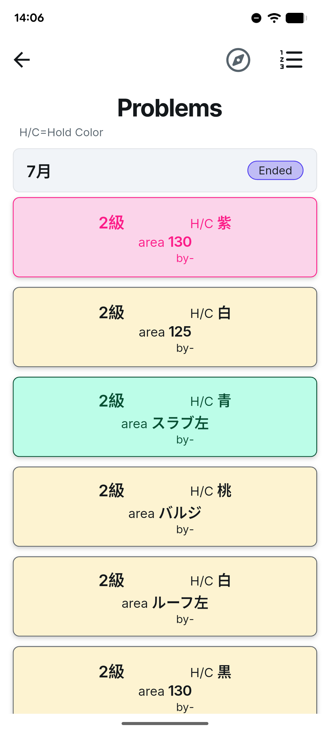 課題一覧画面